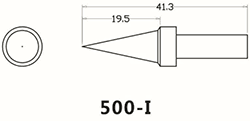 500-I型无铅烙铁头规格尺寸图